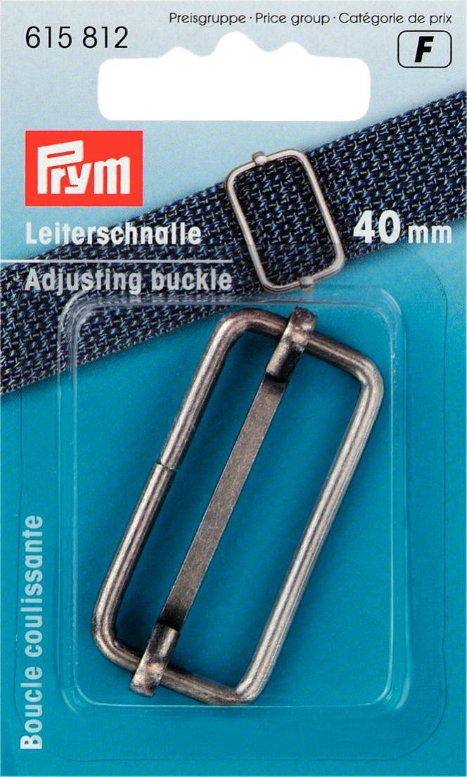 Prym 40mm antique silver adjusting buckle